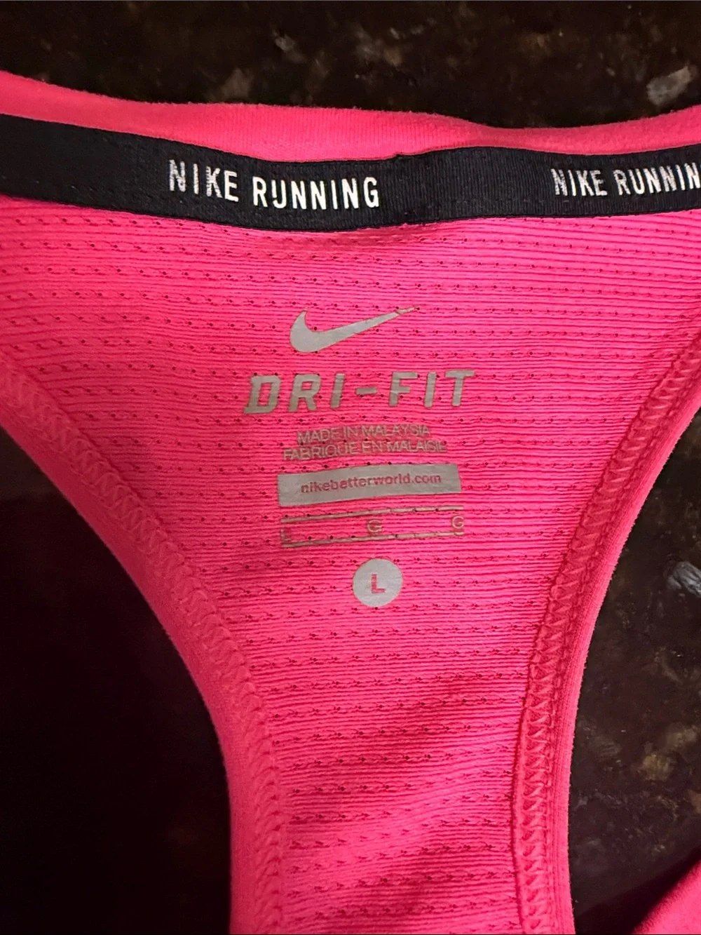Tennis L Nike Women’s Bright Pink Racerback Performance Tank